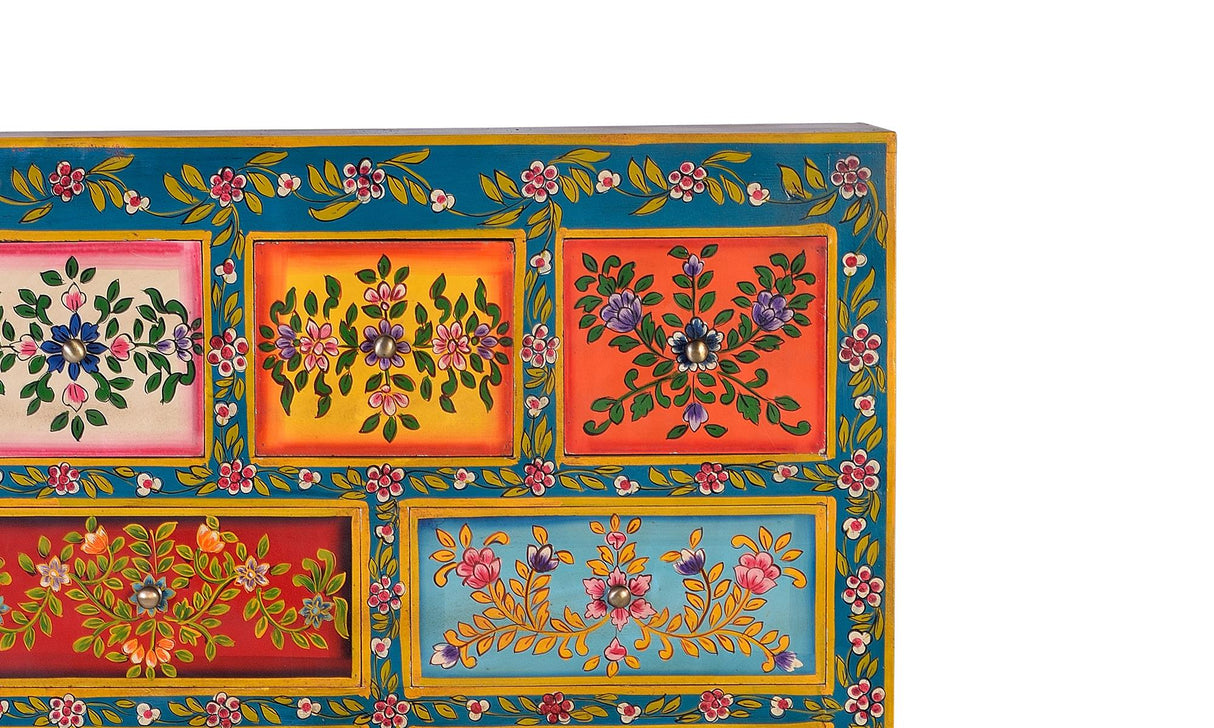 Dulap din Lemn de Mango cu Detalii Pictate Manual Giner y Colomer