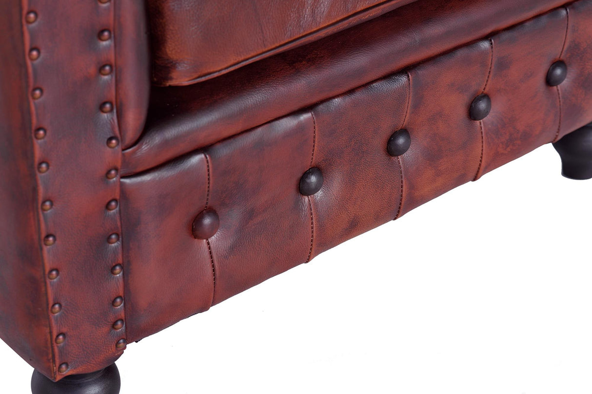 Fotoliu Chester Tapitat cu Piele de Inalta Calitate Giner y Colomer