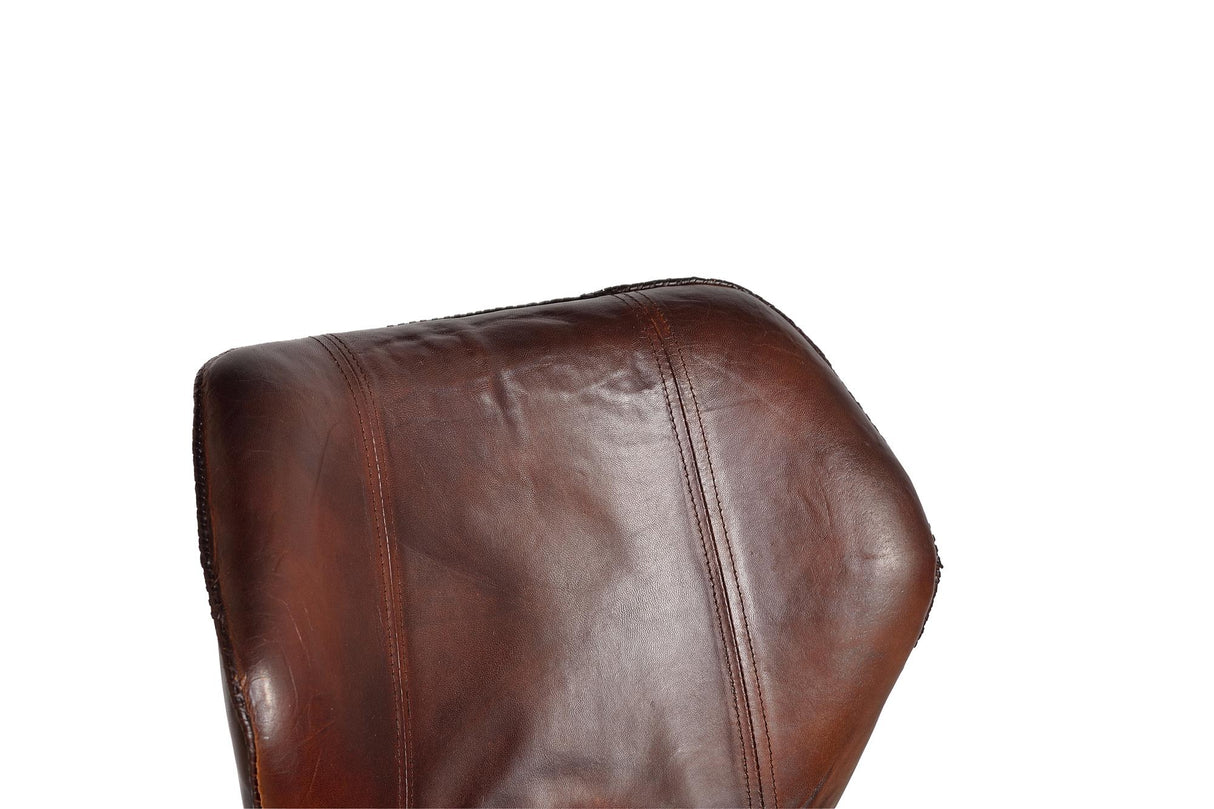 Scaun Bar din Piele si Metal cu Inaltimea Sezutului de 72 cm Giner y Colomer