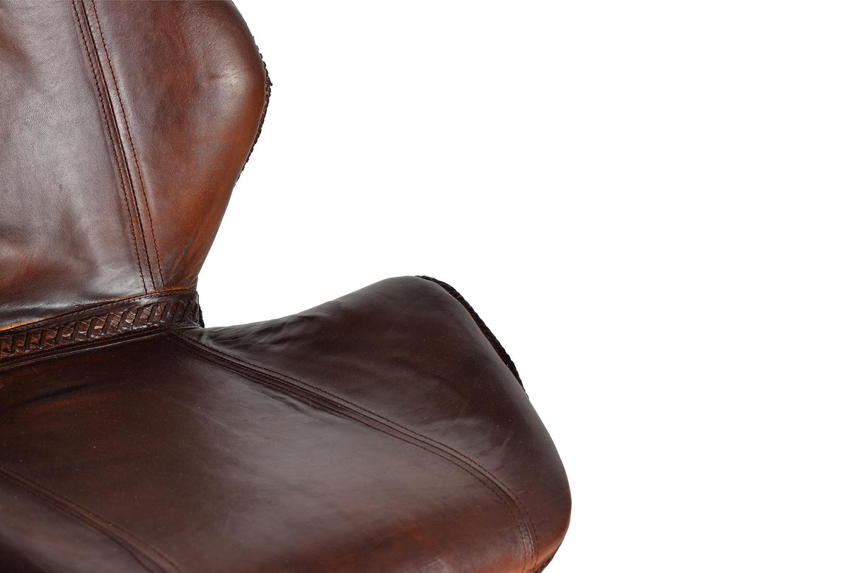 Scaun Bar din Piele si Metal cu Inaltimea Sezutului de 72 cm Giner y Colomer