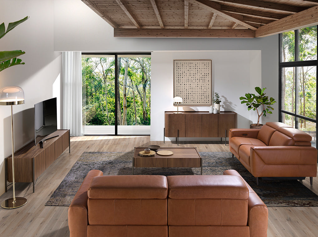 Canapea din Piele de Bivol Bufalo Maro cu Mecanisme de Relaxare Angel Cerda