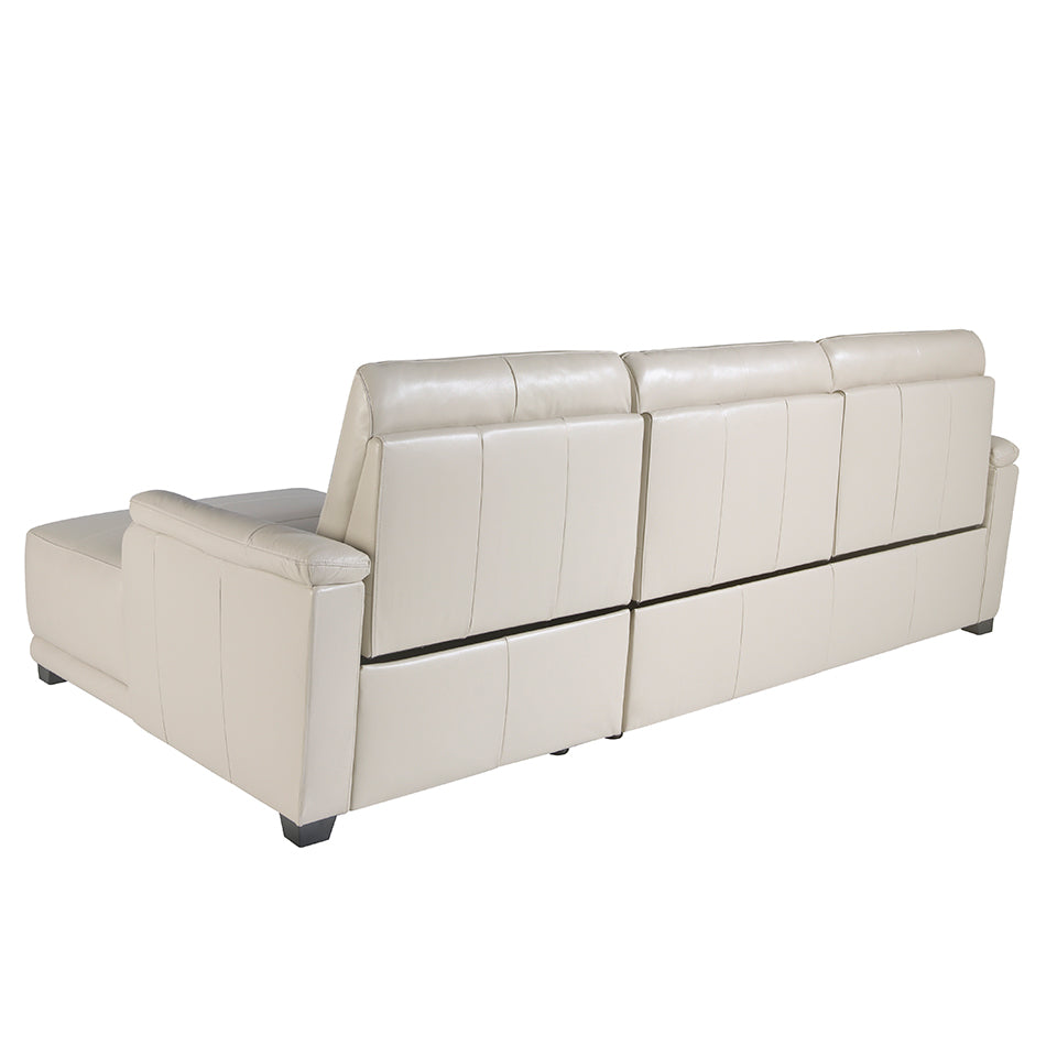 Canapea Chaise Longue Colt Stanga din Piele cu Mecanism de Relaxare Angel Cerda