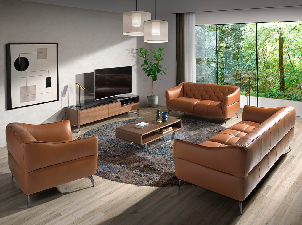 Canapea de Design Modern Tapitata in Piele Maro Angel Cerda