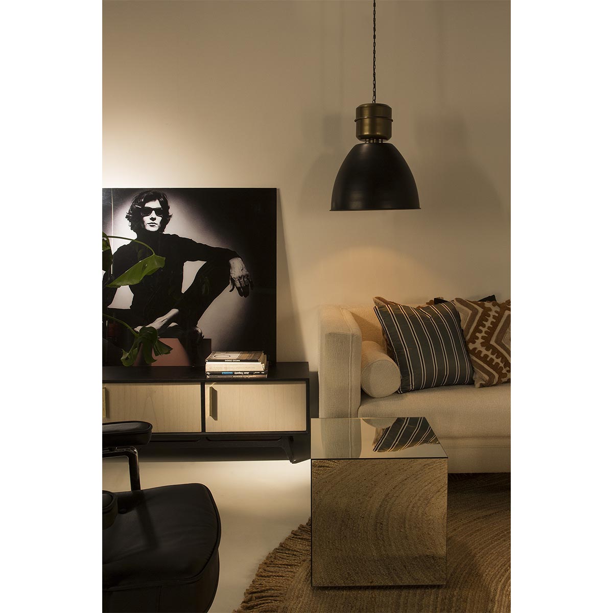 Lustra din Metal Auriu Negru Thai Natura