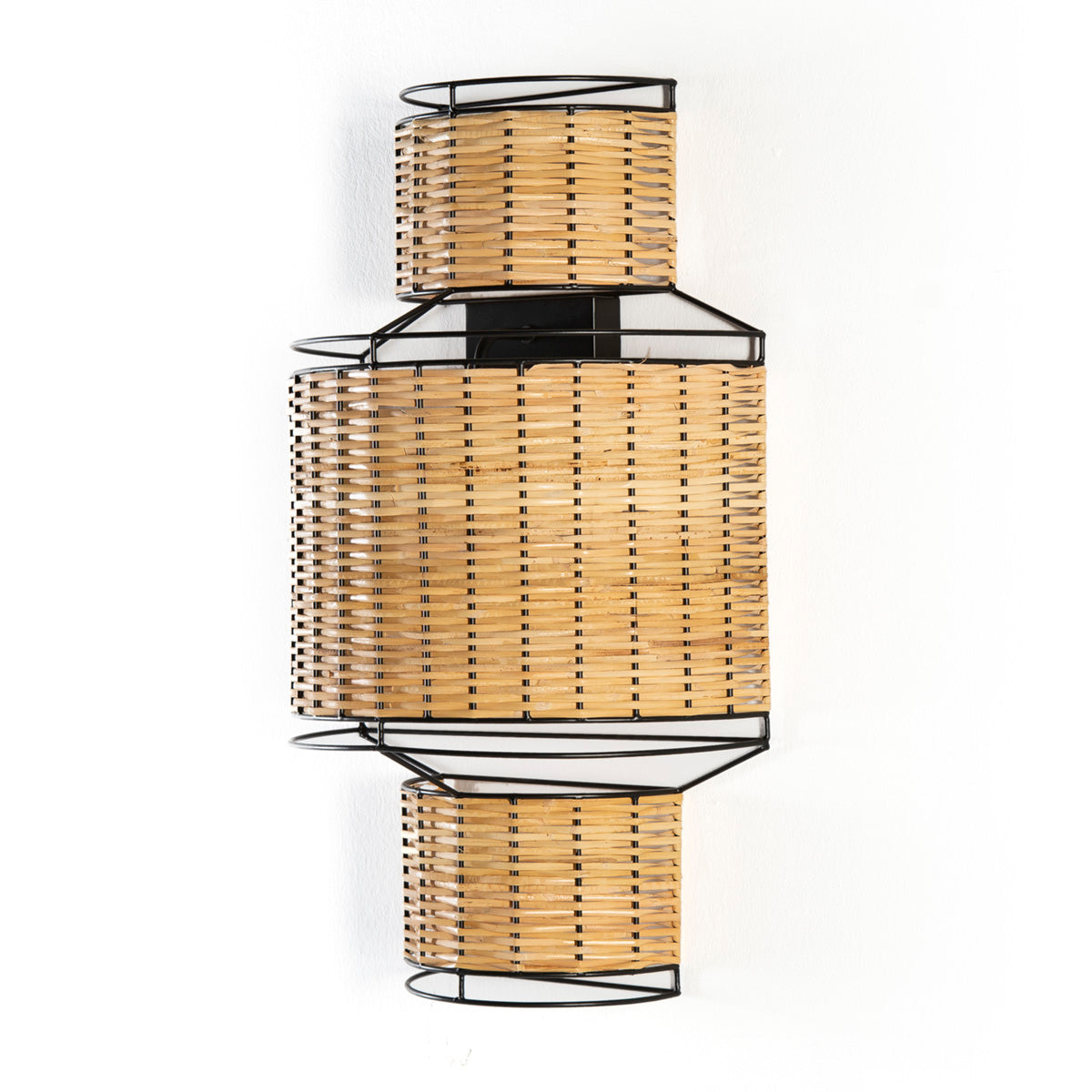 Aplica Metal Ratan Negru Natural Thai Natura