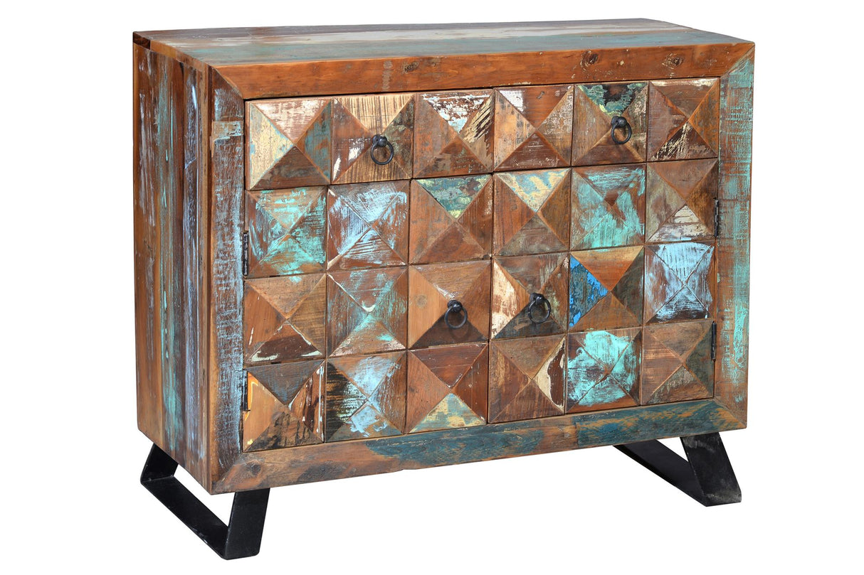 Comoda din Lemn Reciclat cu Picioare din Fier Giner y Colomer