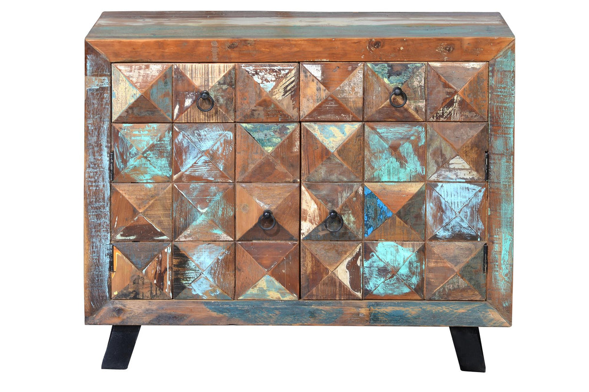Comoda din Lemn Reciclat cu Picioare din Fier Giner y Colomer