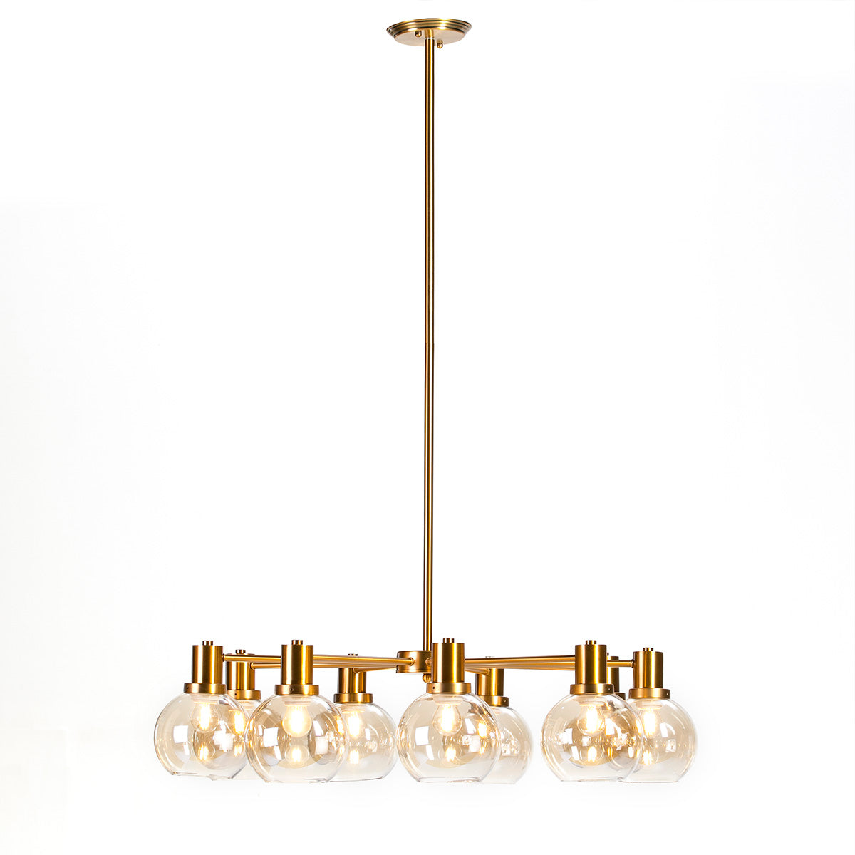 Lustra din Sticla Metal Auriu Thai Natura