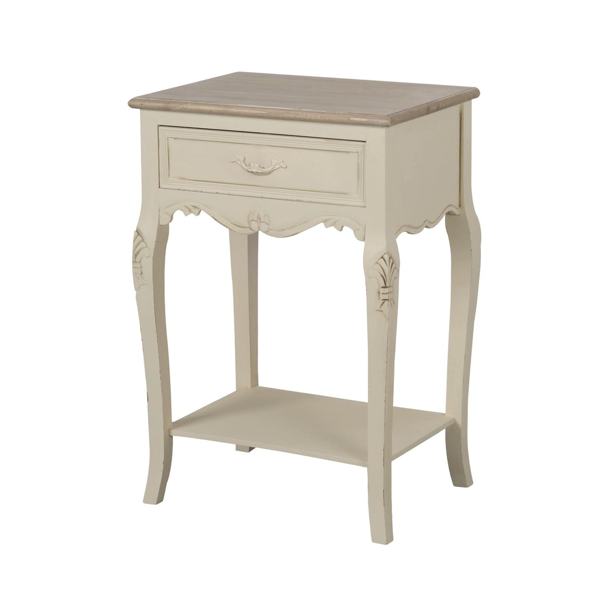 Noptiera Provensala Crem cu Blat Maro si Manere Scoica Livin Hill