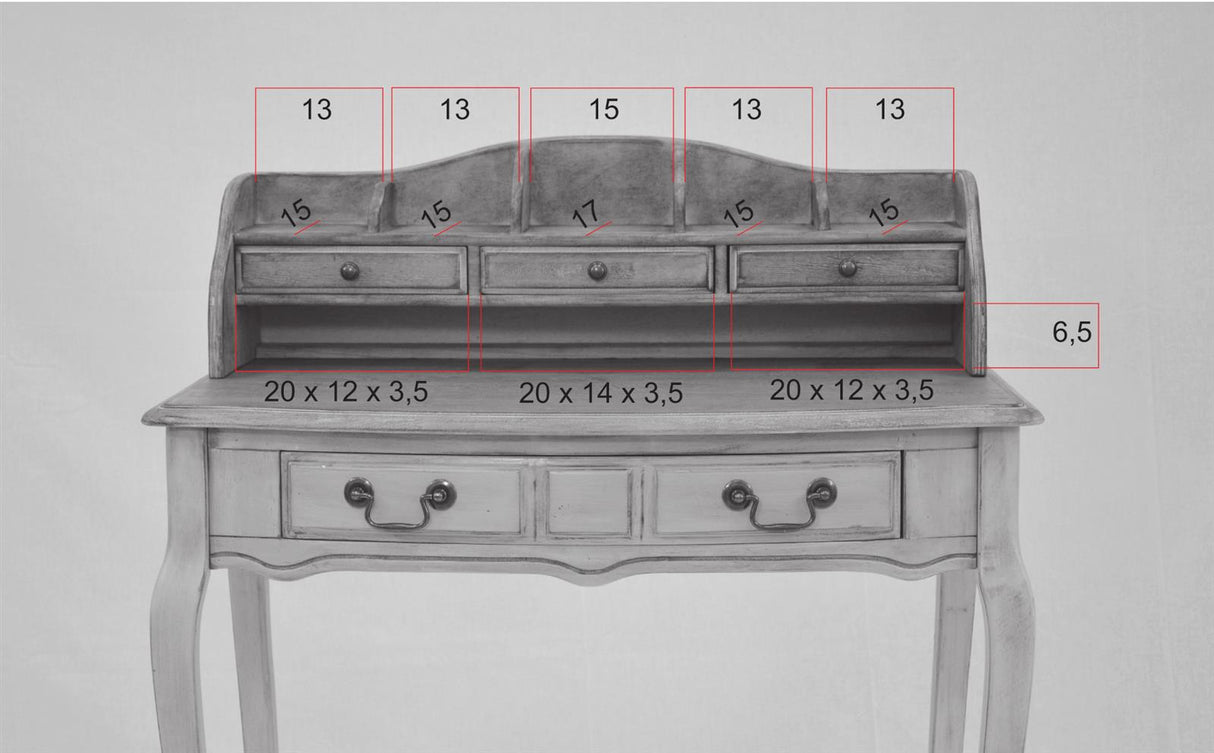 Masa Machiaj din din Stejar cu Motive Provensale Livin Hill