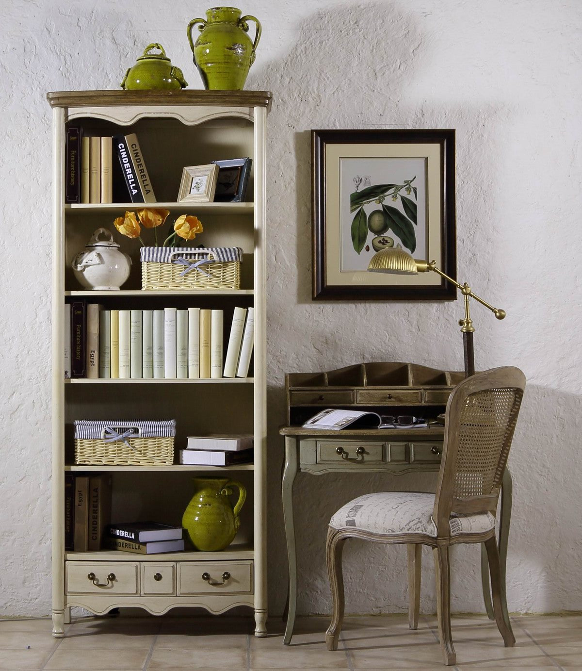 Masa Machiaj din din Stejar cu Motive Provensale Livin Hill