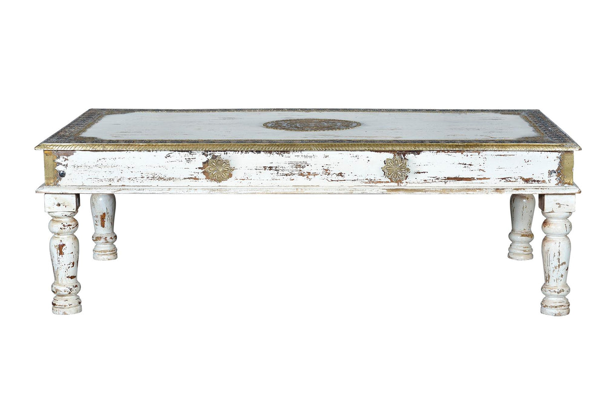 Masa de Cafea din Lemn de Mango cu Detalii de Bronz Giner y Colomer