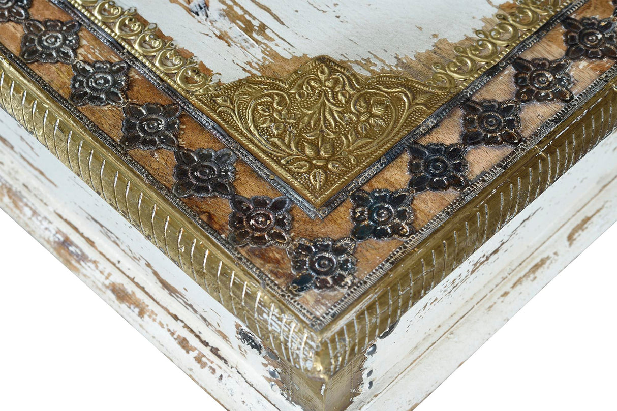 Masa de Cafea din Lemn de Mango cu Detalii de Bronz Giner y Colomer