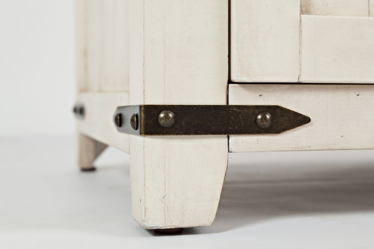 Comoda Rustica din Lemn de Pin si Usi Glisante Livin Hill