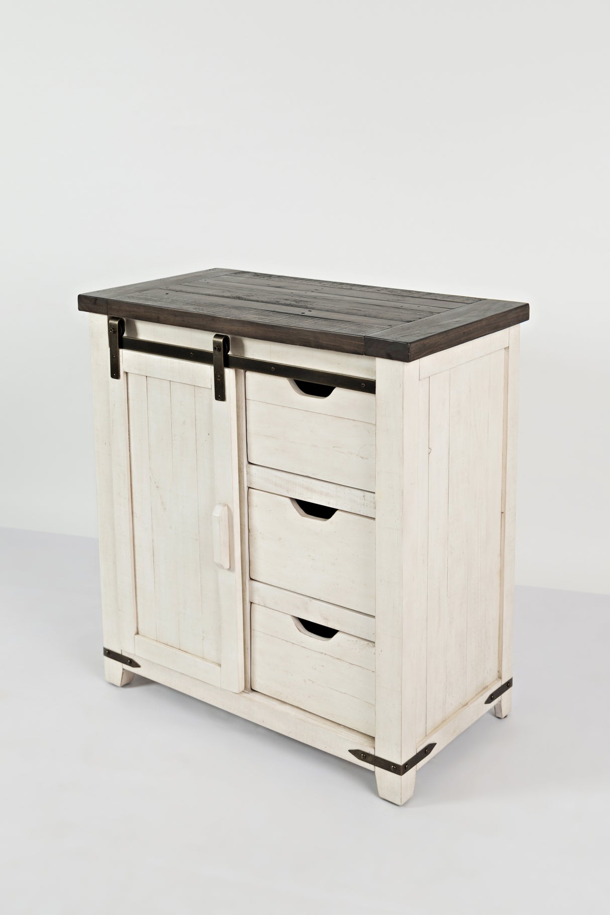 Comoda Rustica din Lemn de Pin si Usi Glisante Livin Hill