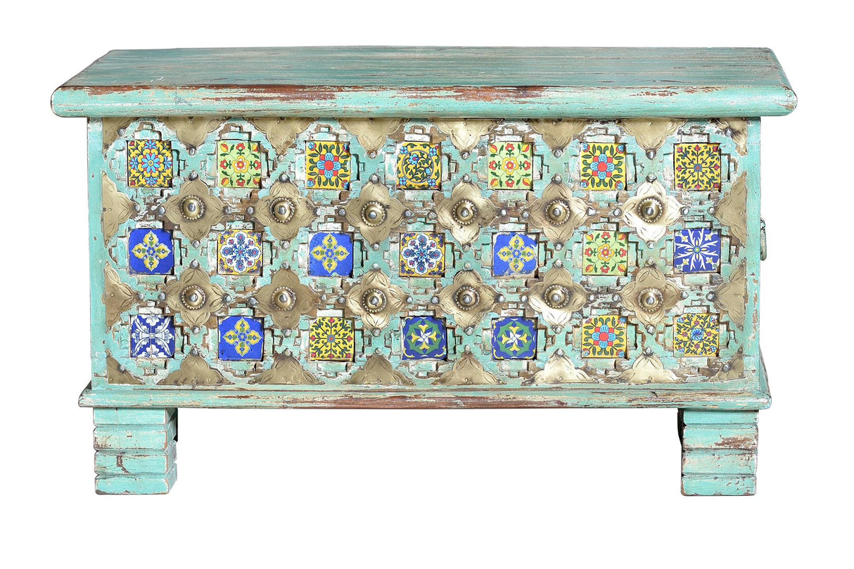 Cufar Salzburg din Lemn de Mango cu Motive din Bronz Giner y Colomer