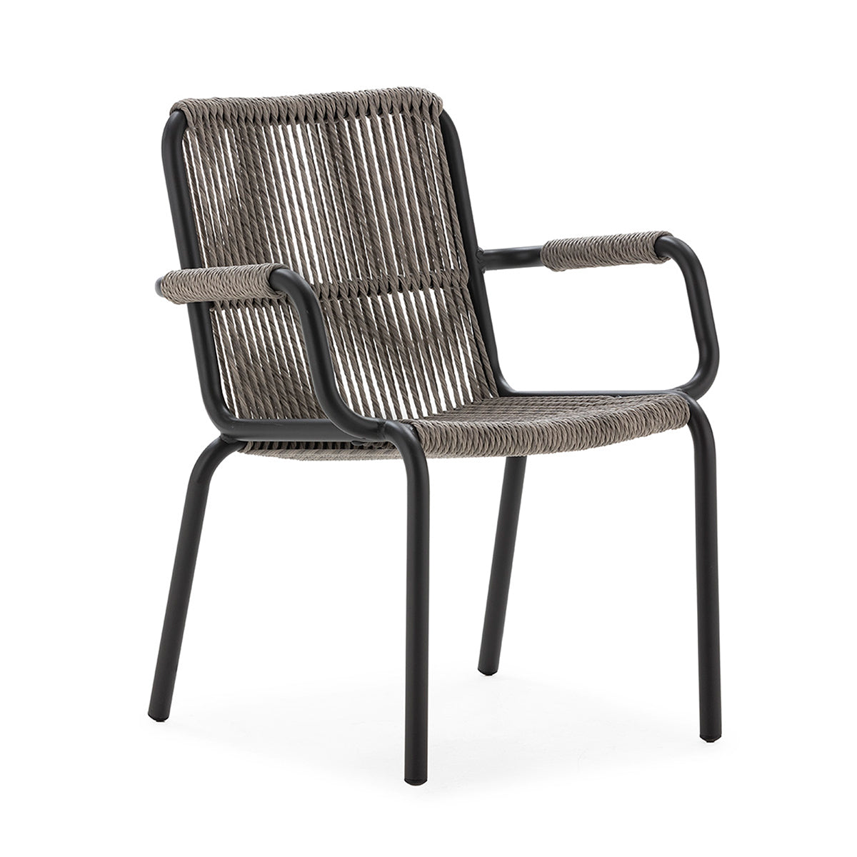 Scaun de Gradina din Aluminiu Negru Gri Thai Natura