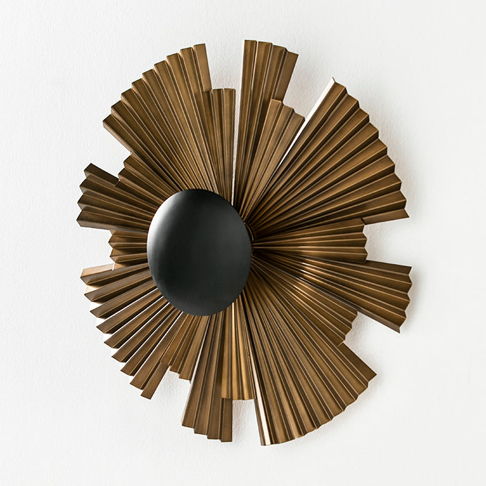 Aplica din Metal Auriu Negru Thai Natura