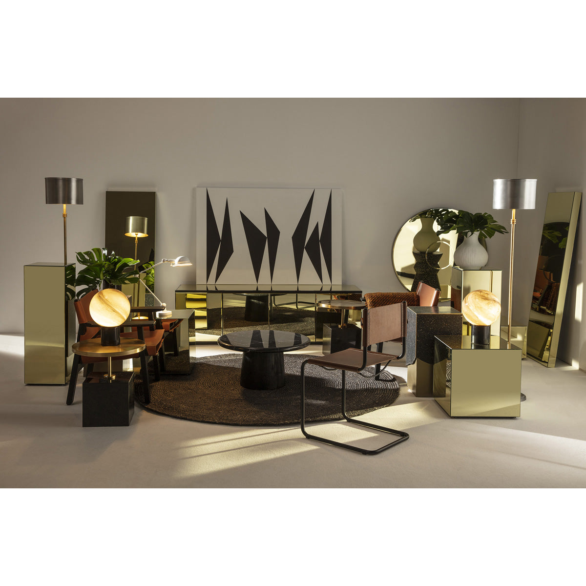 Veioza Moderna cu Abajur Metal Alb Thai Natura