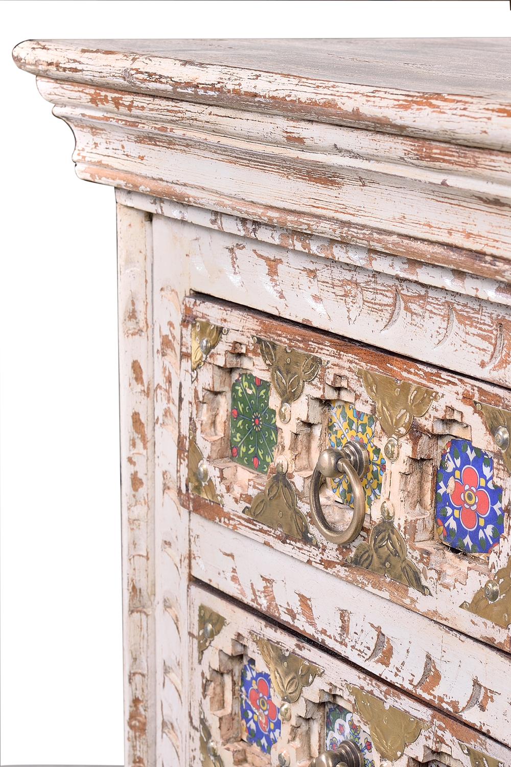 Noptiera cu 3 Sertare din Lemn de Mango Giner y Colomer