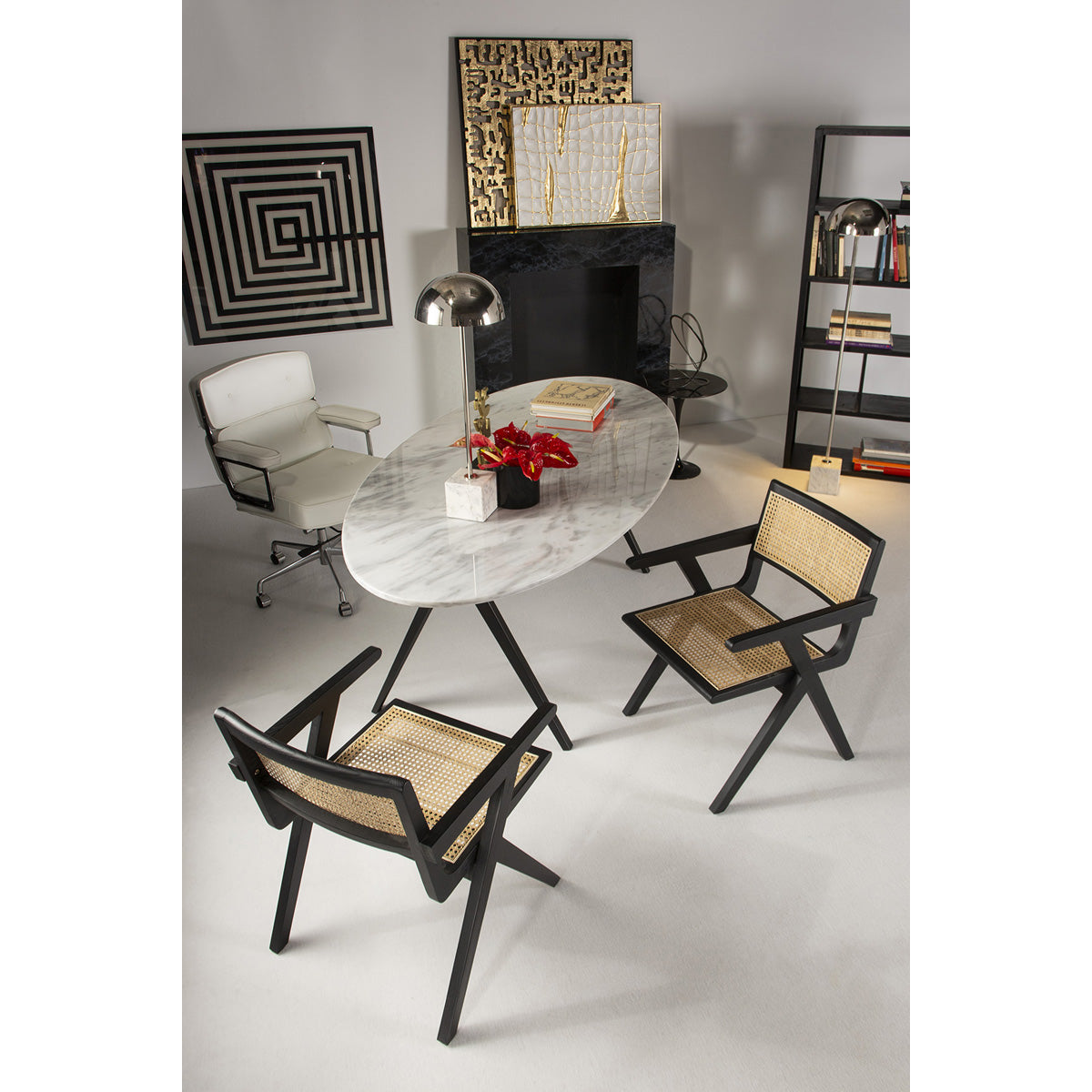 Veioza Marmura Alba Nichel Metalic Thai Natura