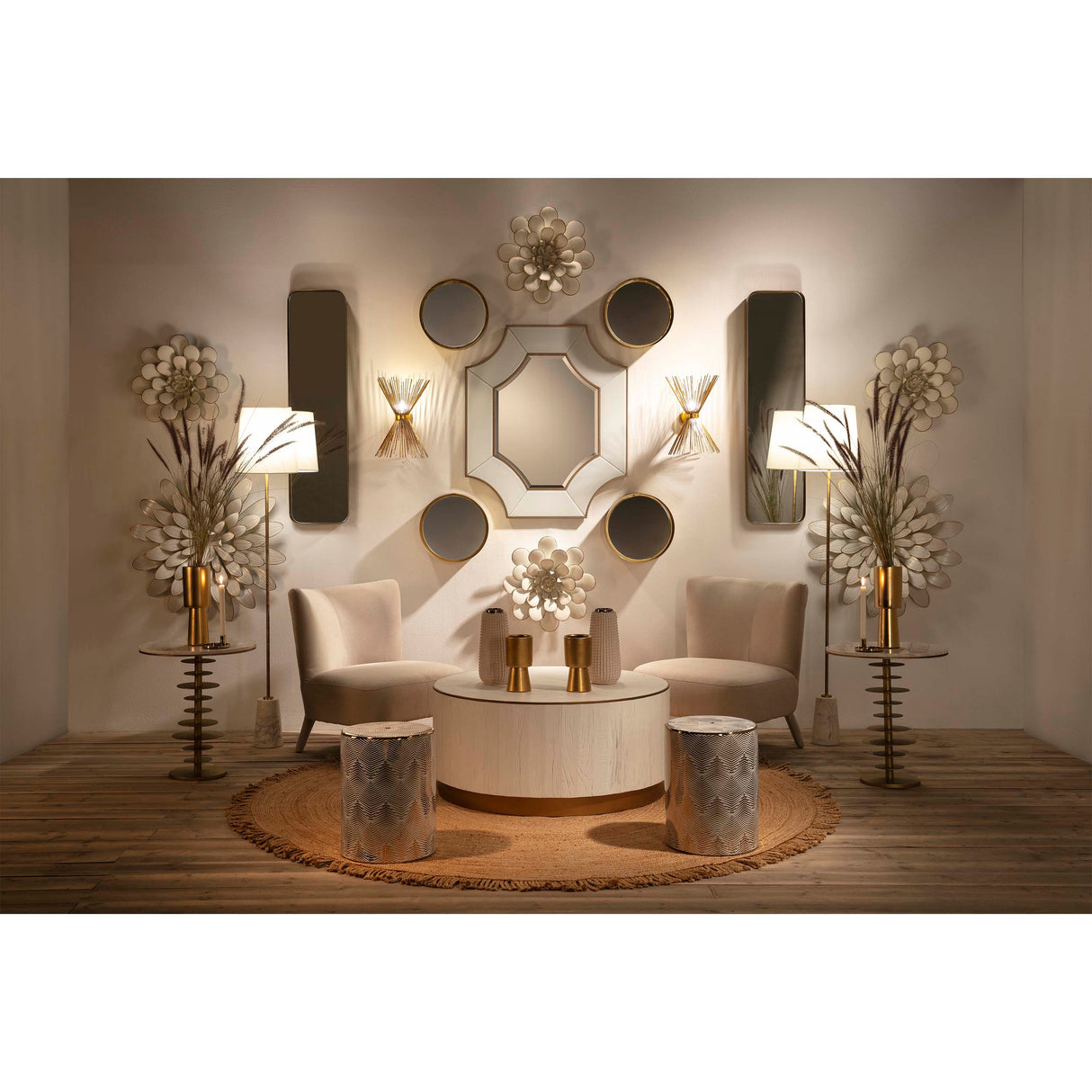 Aplica din Metal Auriu Thai Natura