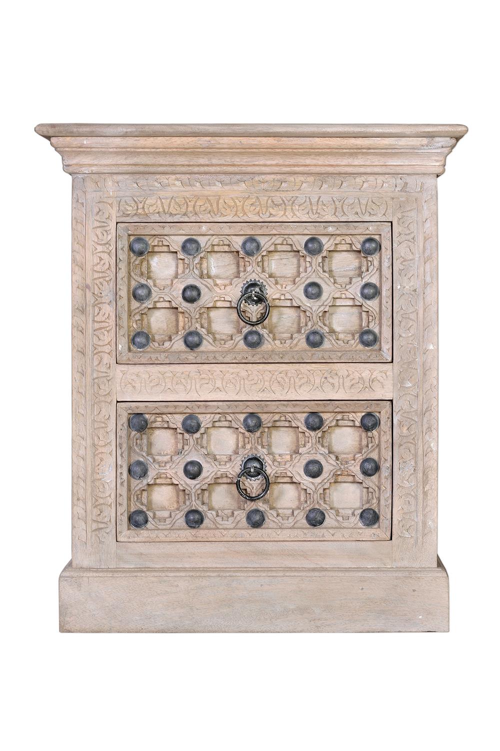 Masa cu 2 Sertare din Lemn de Mango si Detalii de Fier Giner y Colomer