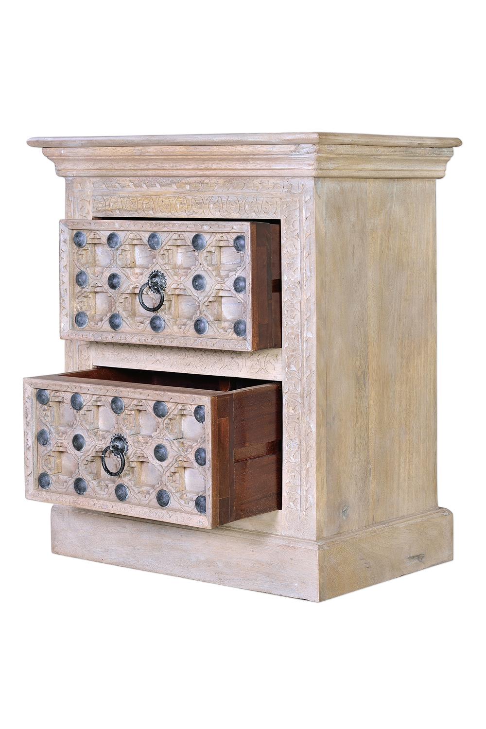 Masa cu 2 Sertare din Lemn de Mango si Detalii de Fier Giner y Colomer