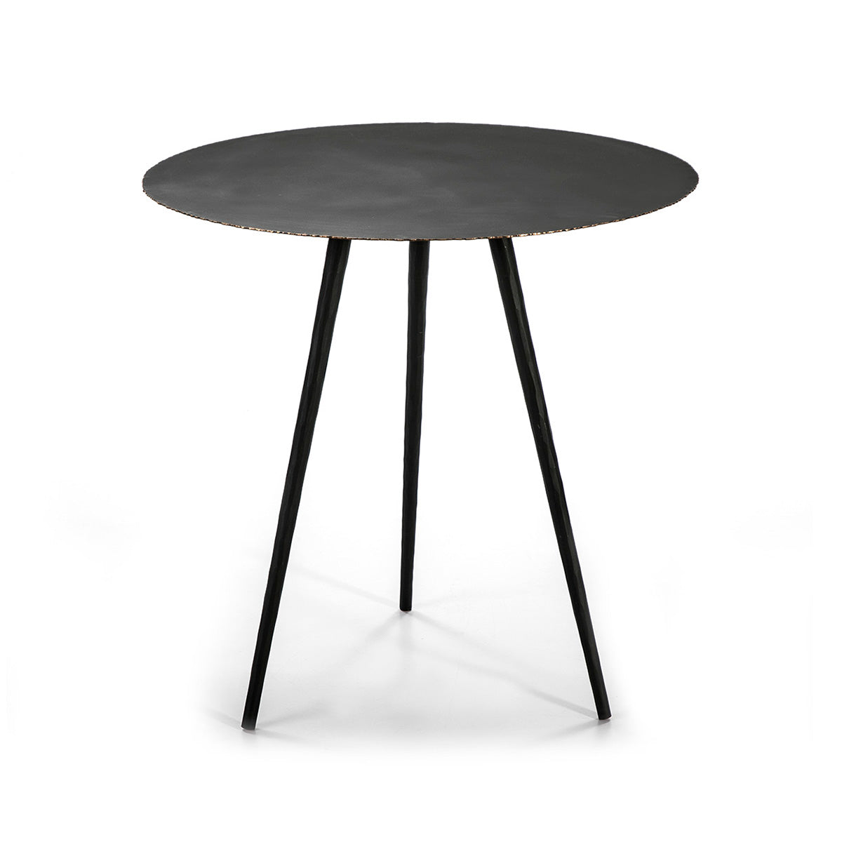 Masa Laterala cu Accente de Metal Negru Thai Natura