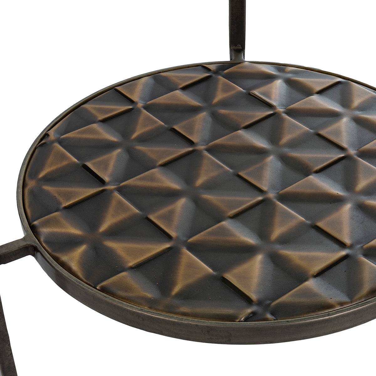 Masa Laterala Metal Sticla Auriu Vintage Thai Natura