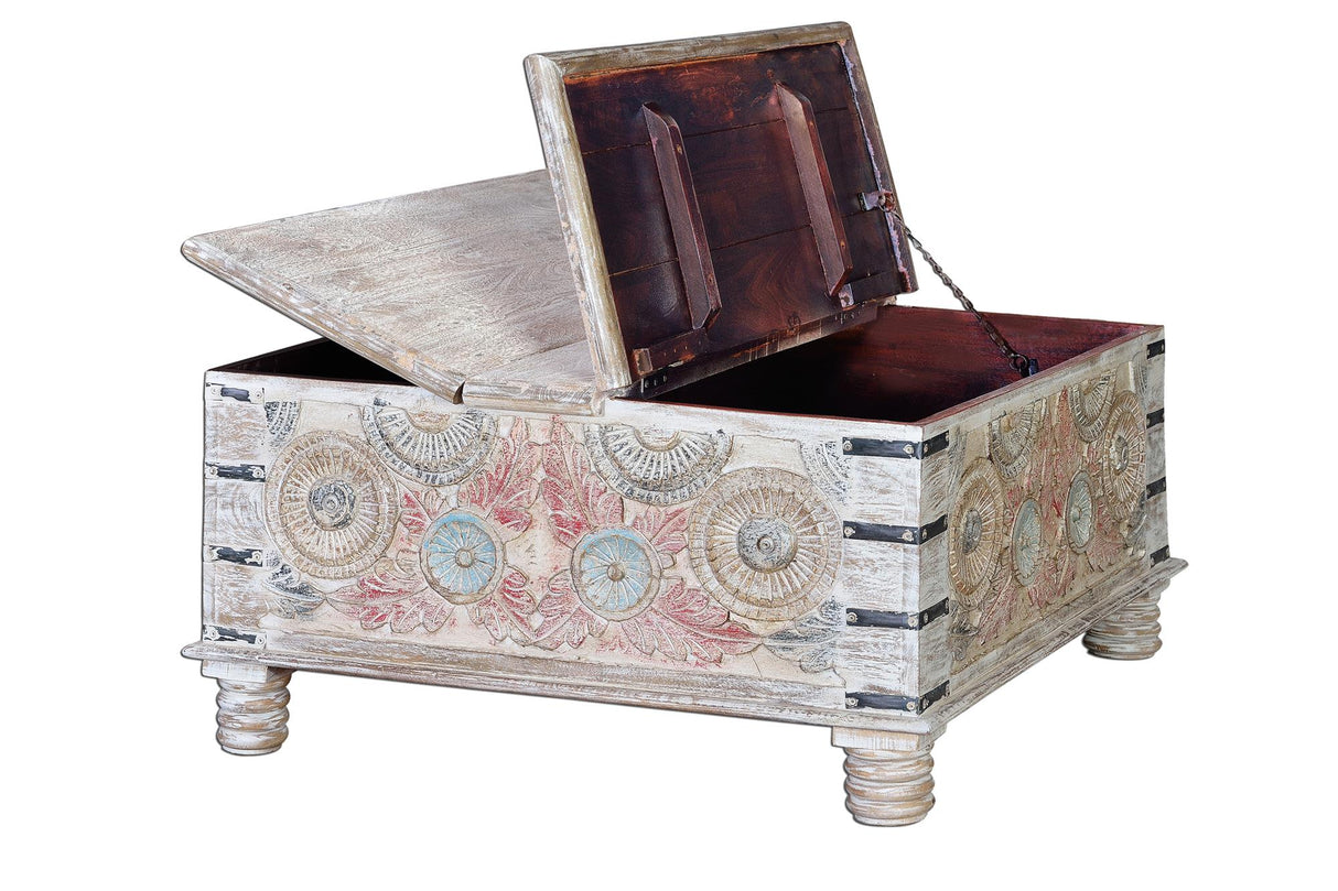 Masa de Cafea din Lemn de Mango cu Depozitare Mare Giner y Colomer