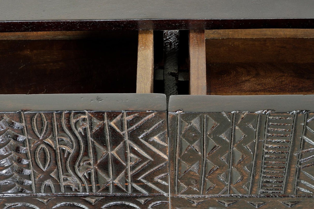 Consola din Lemn Mango cu Sertare Sculptate Manual Giner y Colomer