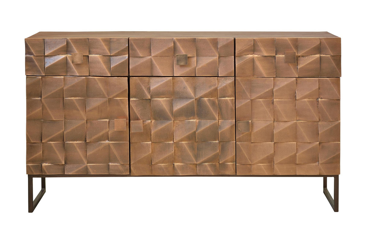 Comoda din Lemn de Mango cu Detalii din Bronz si Baza din Fier Giner y Colomer