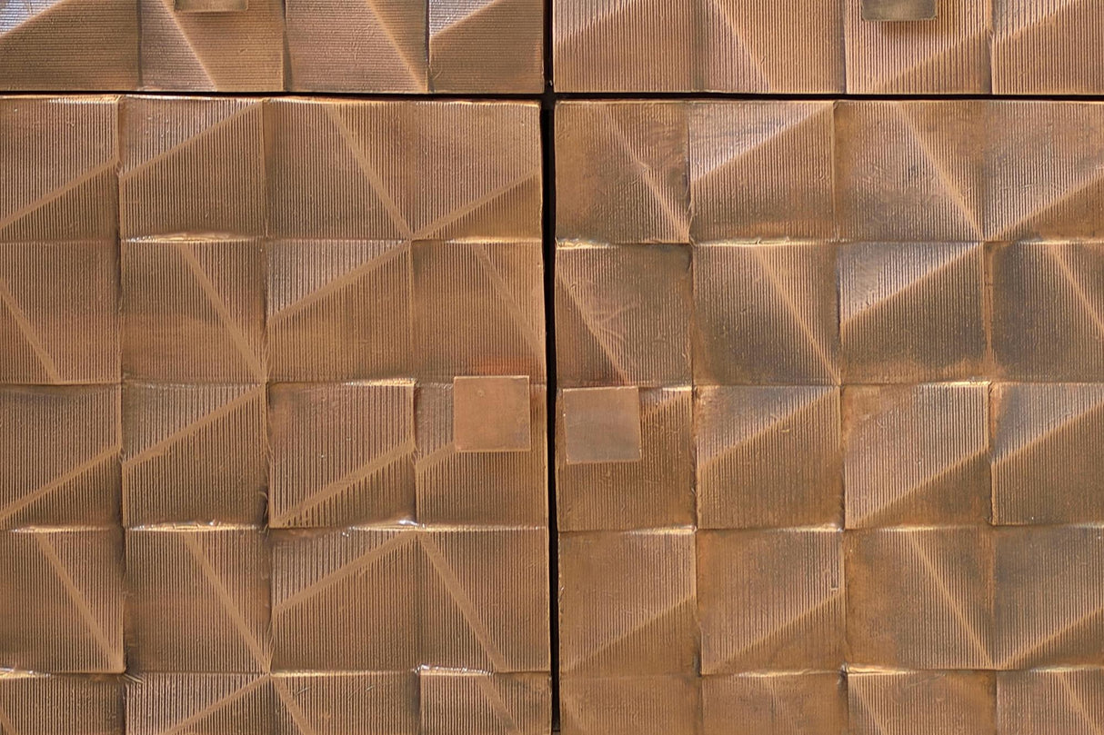 Comoda din Lemn de Mango cu Detalii din Bronz si Baza din Fier Giner y Colomer