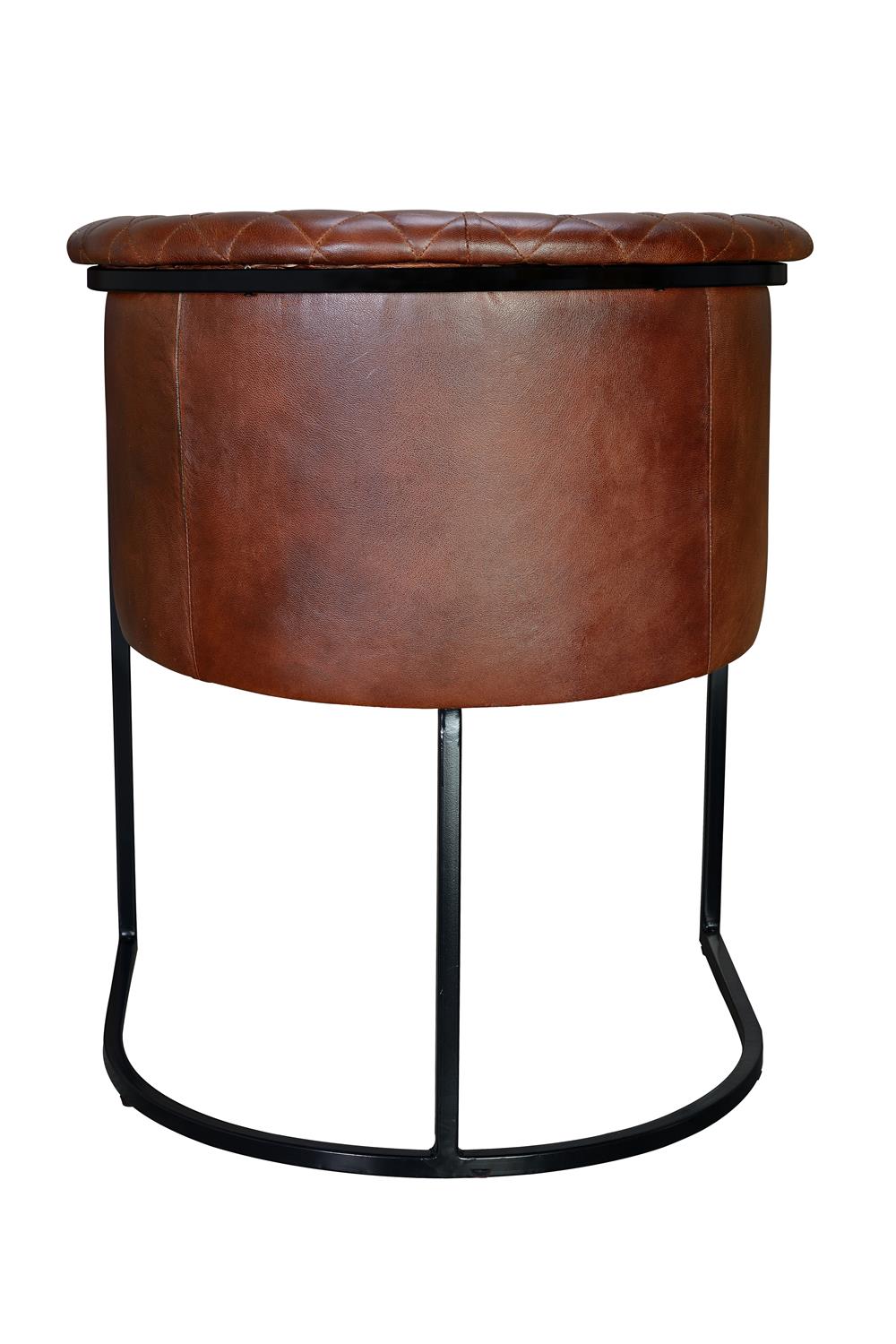 Fotoliu Tapitat cu Piele si Structura din Fier Giner y Colomer