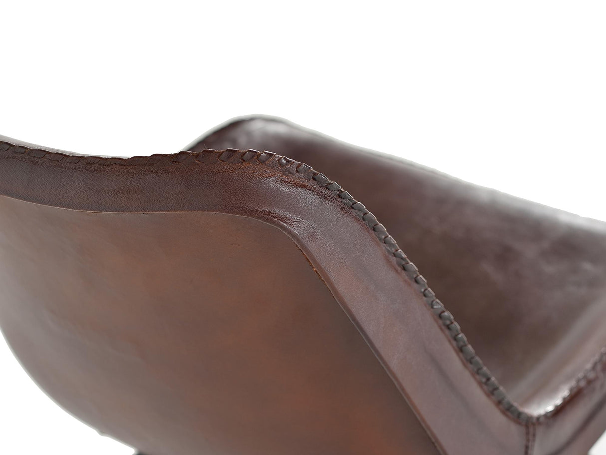 Scaun Tapitat cu Piele Naturala si Structura Metalica Giner y Colomer