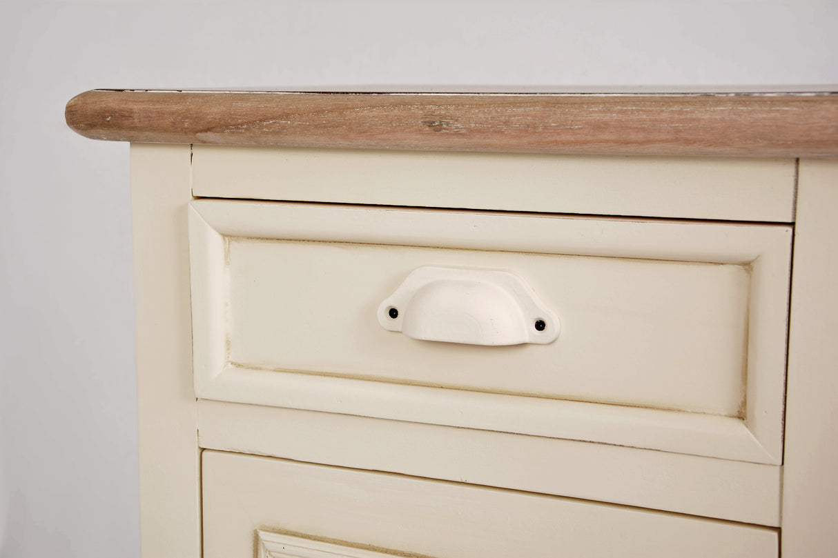 Noptiera Crem cu Obloane Decorative Livin Hill