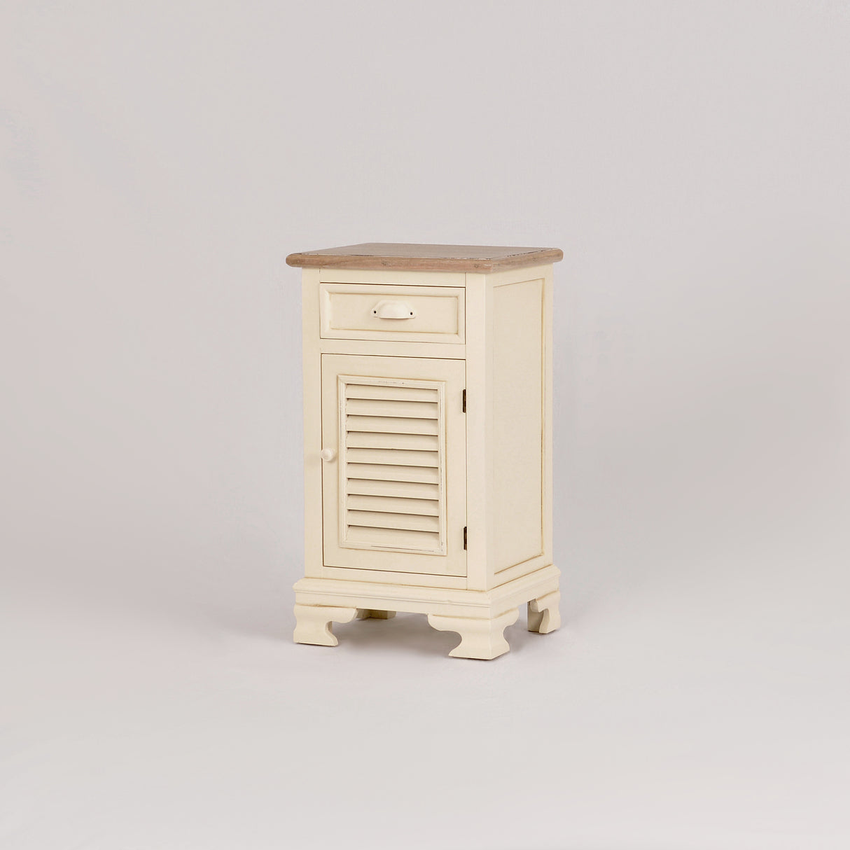 Noptiera Crem cu Obloane Decorative Livin Hill