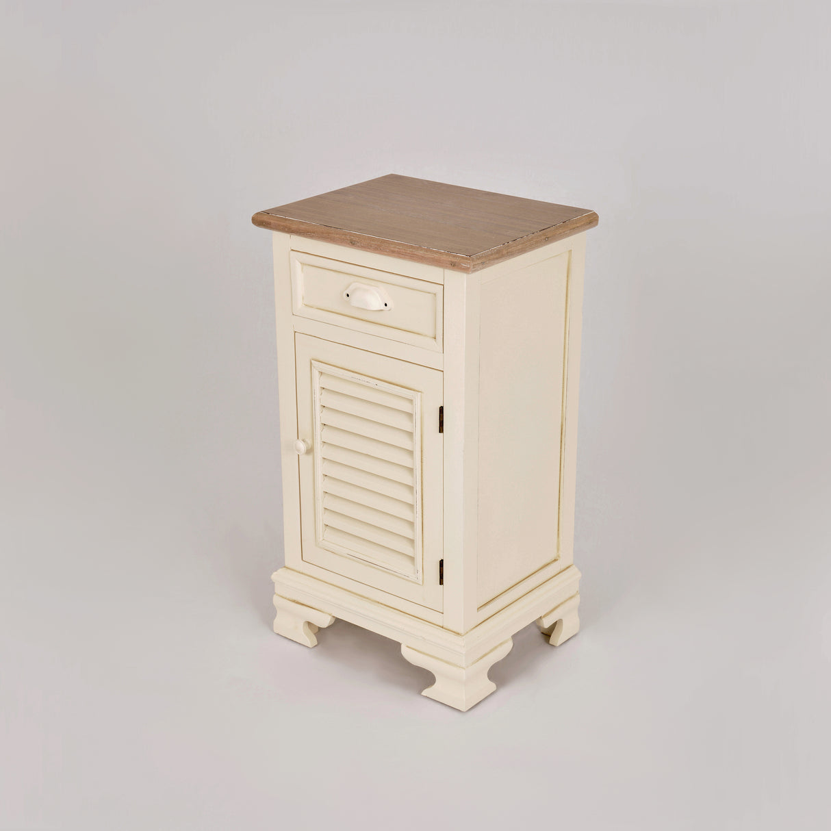 Noptiera Crem cu Obloane Decorative Livin Hill