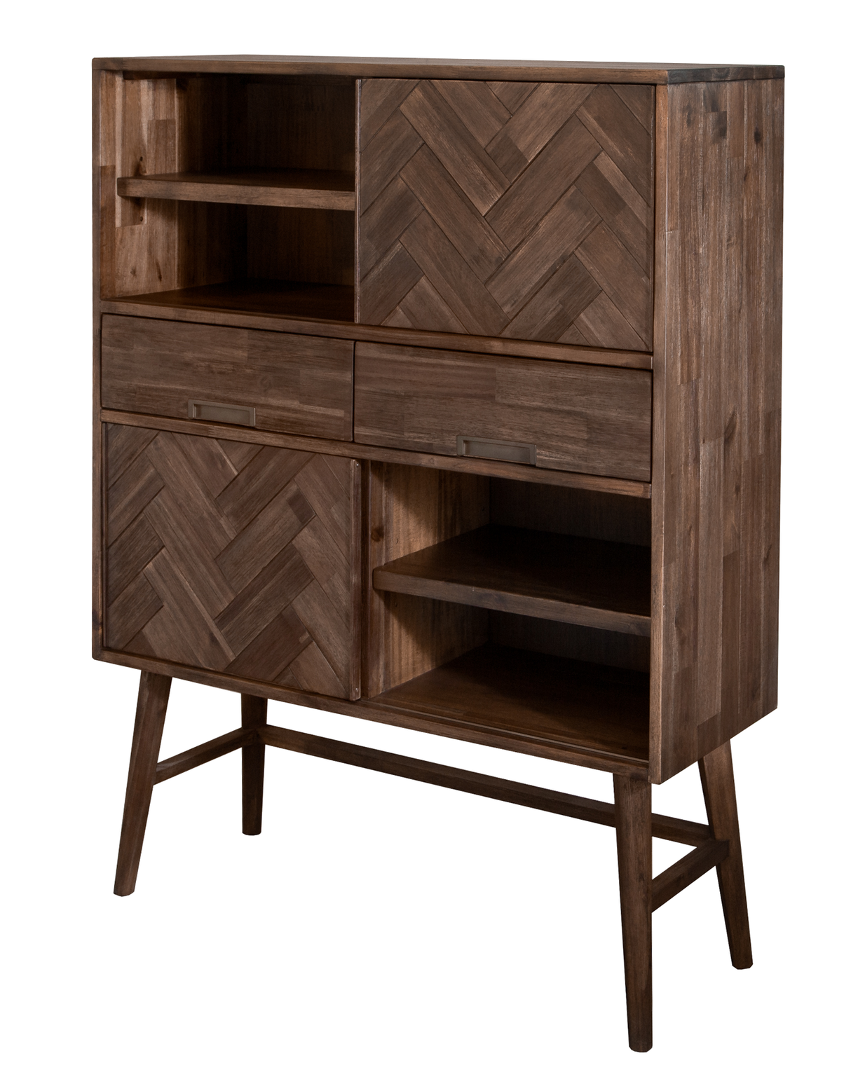 Dulap Retro din Lemn Pliat cu Manere din Bronz Livin Hill