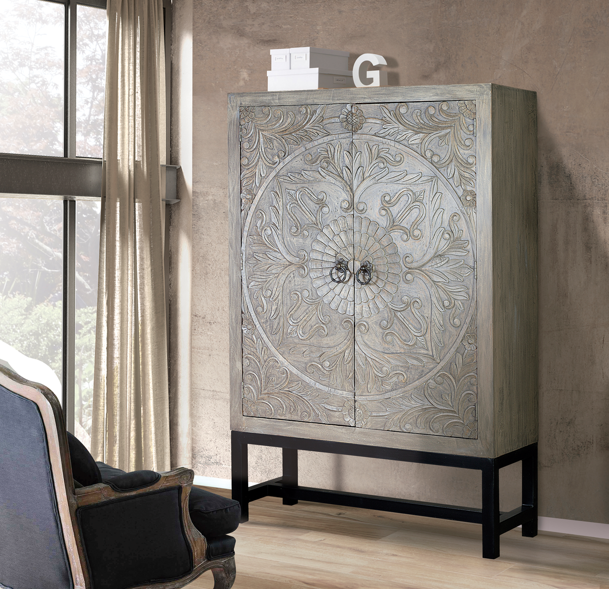 Dulap din Lemn de Mango cu Baza din Fier Giner y Colomer