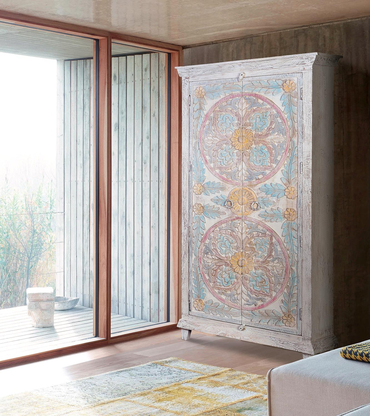 Dulap Clara din Lemn de Mango cu 3 Rafturi Interioare Giner y Colomer