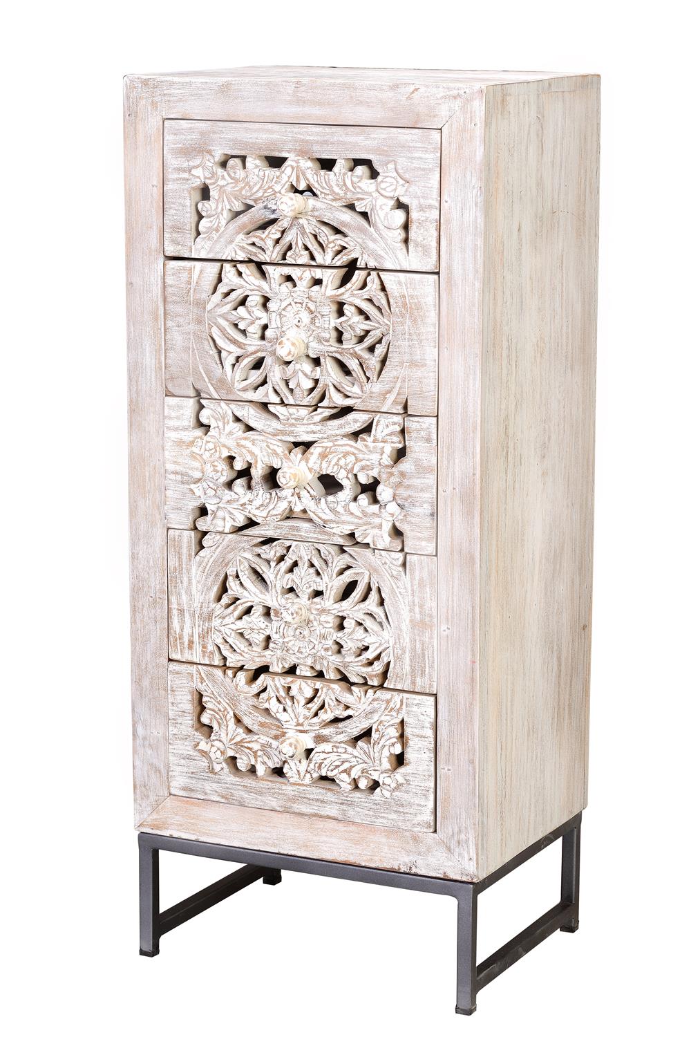 Comoda Sinfonier din Lemn de Mango cu Baza din Fier Giner y Colomer