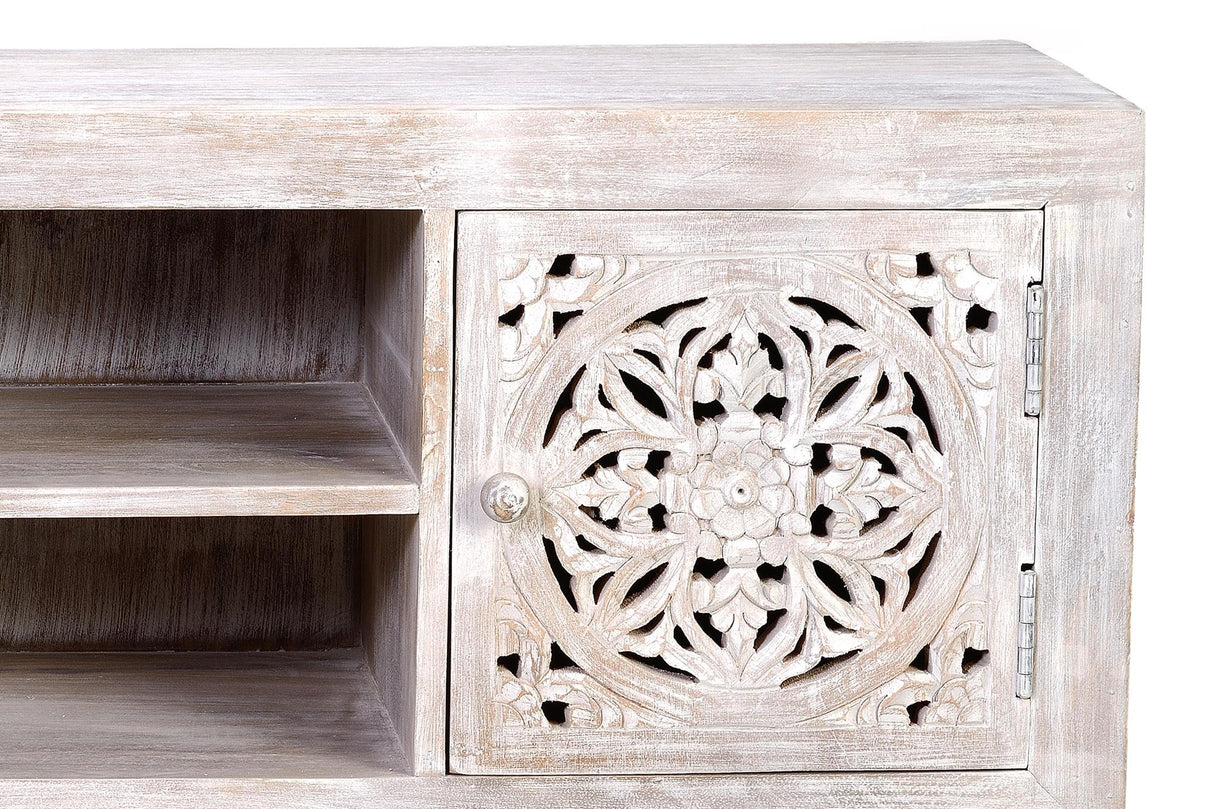 Comoda TV din Lemn de Mango cu Baza din Fier Giner y Colomer