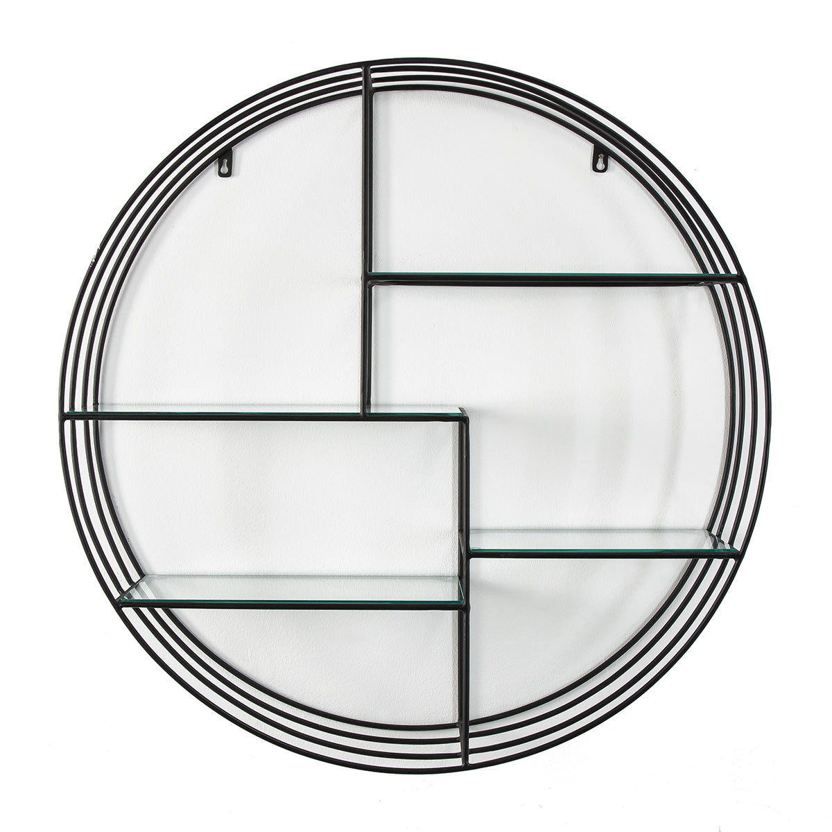 Raft de Sticla Metal Negru Thai Natura