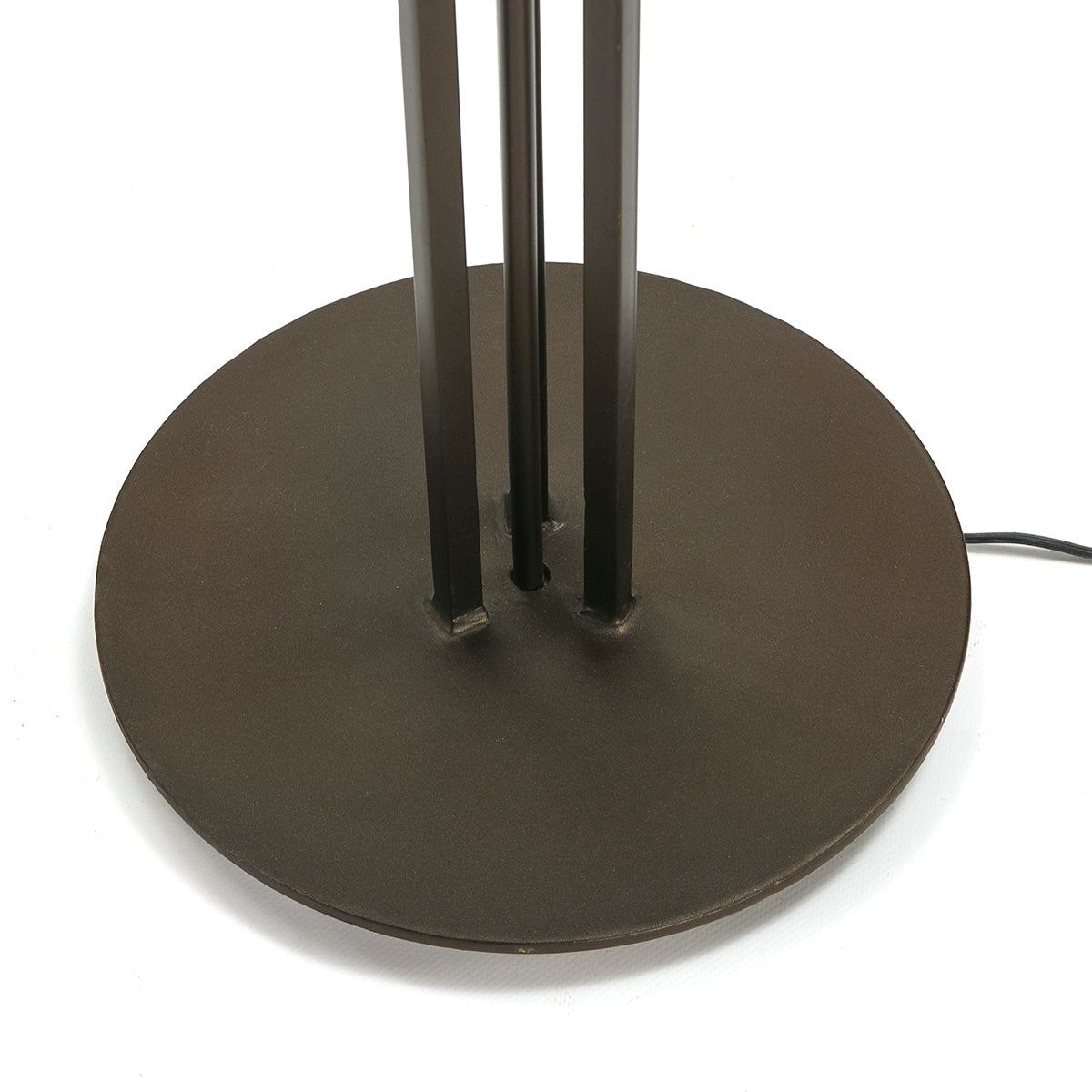 Lampadar de Podea cu Abajur din Metal Maro Inchis Thai Natura