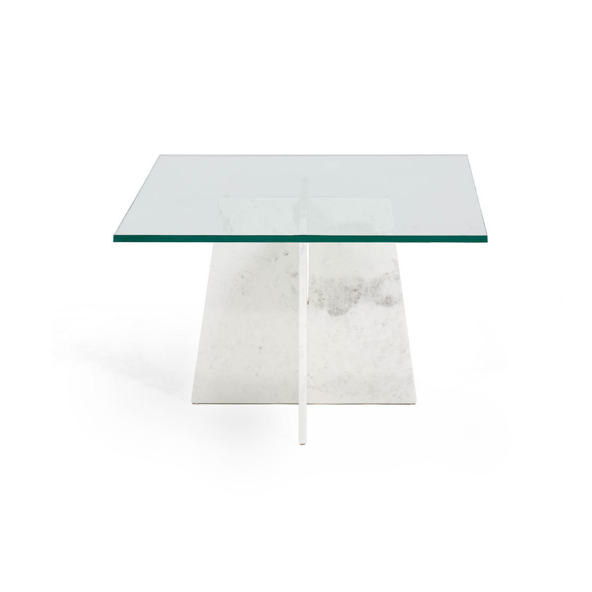 Masa de Cafea din Sticla Marmura Alba Thai Natura