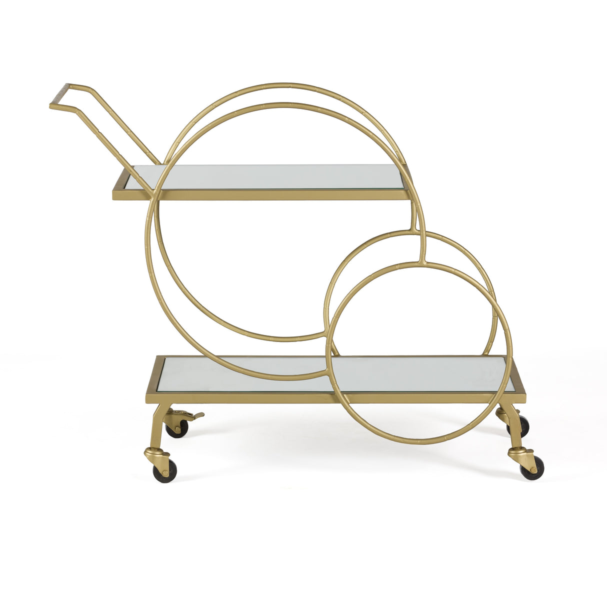 Carucior Bucatarie cu Structura din Metal Finisaj Auriu Thai Natura