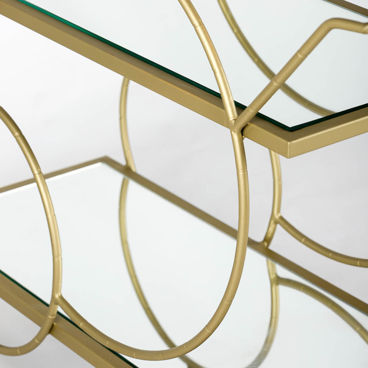 Carucior Bucatarie cu Structura din Metal Finisaj Auriu Thai Natura