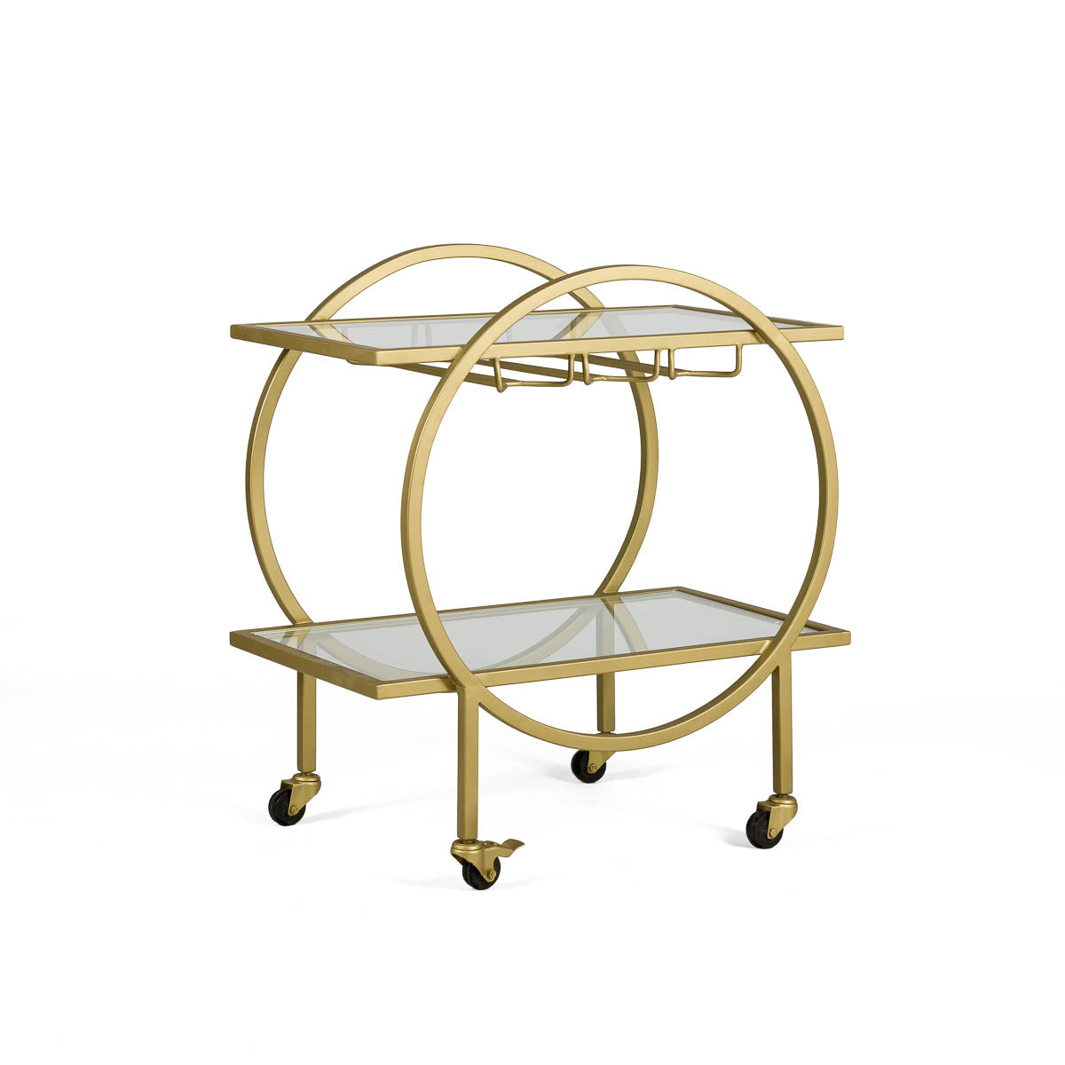 Carucior din Sticla Metal Auriu Thai Natura